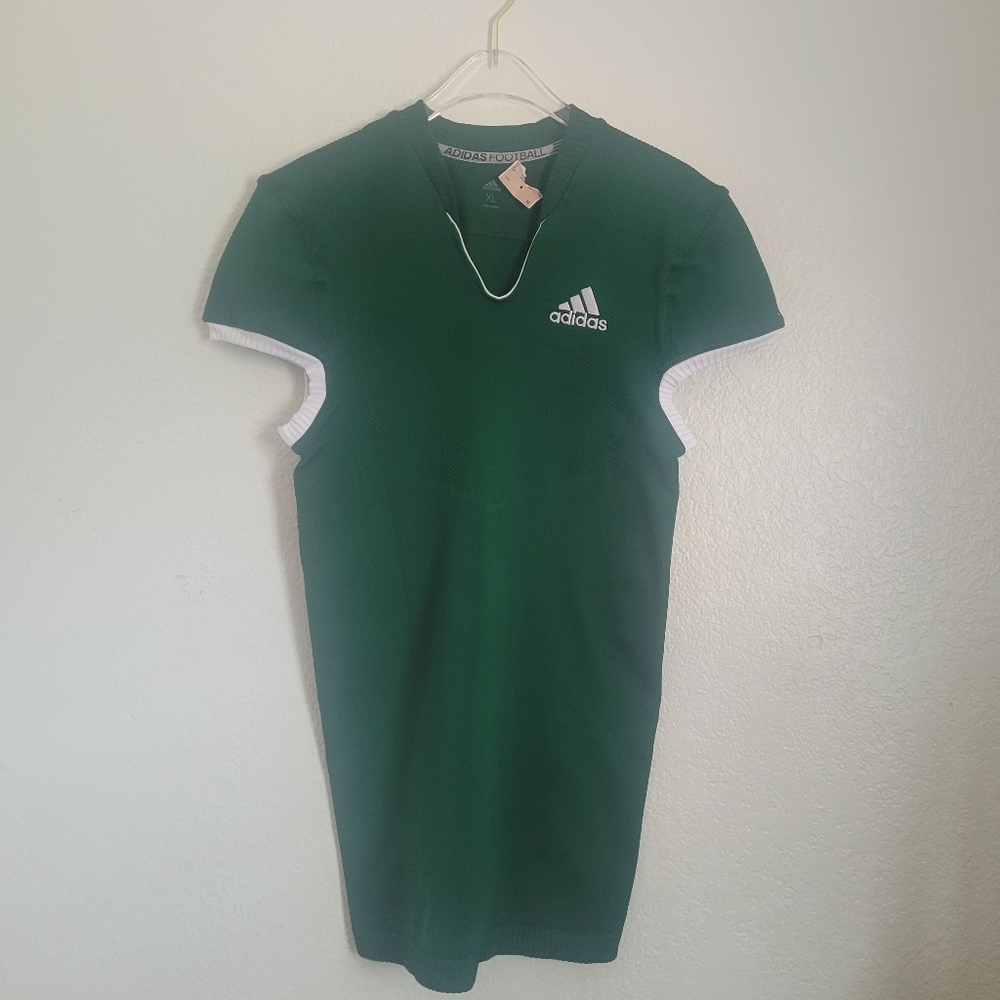 NWT 2 Adidas Football White & Green Techfit Primeknit Climacool Jersey Men’s  XL - Picture 3 of 10